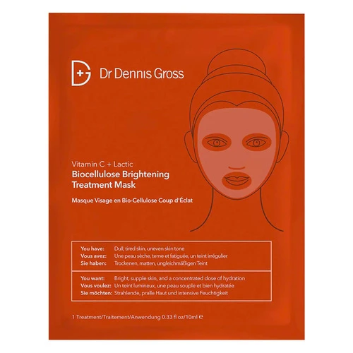 Dr Dennis Gross C Lactic Brightening Biocellulose Treatment Mask 3 Dr Dennis Gross C Lactic Brightening Biocellulose Treatment Mask
