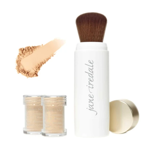 Jane Iredale Powder-Me SPF 30 Refillable Brush And 2 Refill Canisters - Translucent - Image 2
